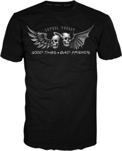 Good Times Bad Friends T-shirt Black 2XL, 3, nordicamoto.ro