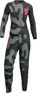 Tricou Dama Thor Sector Disguise Gray/Pink XS, 2, nordicamoto.ro