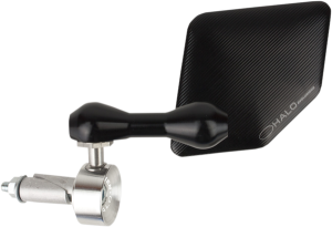 Halo Stainless Steel Bar End Mirror Black