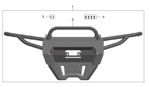 CFMOTO UFORCE 1000 / 1000XL UTV elülső védőrudazat – nagy teherbírású – fekete, 4, nordicamoto.ro