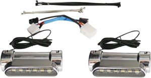 Dynamic Amber/white Engine Guard Leds Chrome, 2, nordicamoto.ro