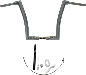 1-1/2(r) Ez Install Flat Top Handlebar Kit Silver, 1, nordicamoto.ro