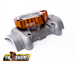 KTM / Husqvarna 250/300 2017–2021 kipufogócső-peremvédő, narancssárga, Fm-Parts, nordicamoto.ro