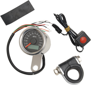 Programmable Mini Electronic Speedometer With Odometer/tripmeter Black