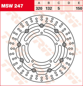 Round Floating Brake Rotor, 1, nordicamoto.ro