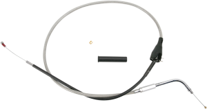 Stainless Braided Idle Cable Silver, 1, nordicamoto.ro