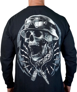 Flash And Bones Long-sleeve T-shirt Black XL, 3, nordicamoto.ro