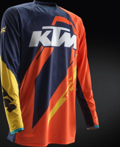 KTM Gravity-FX Replica póló – kék/sárga/narancssárga, L-es méret, 2, nordicamoto.ro
