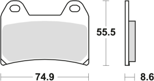 TRW szinterezett RACING APRILIA PEGASO 650 '05–'10 első fékbetétek / BMW F 800 GT / R / S / ST '08–'16 / KTM 790 ADV '19– / 1090 ADV '17– / SUZUKI GSX 1200 '99–'01 / YAMAHA XTX 660 '04–'16 / XJR 1200 '94–'98
