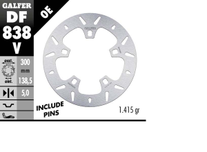 Skull Brake Rotor Silver