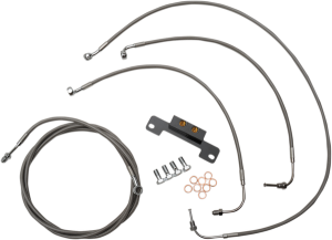 Standard Stainless Braided Handlebar Cable/brake Line Kit Silver, 1, nordicamoto.ro
