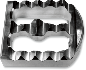 Serrated Brake Pedal Cover Silver, 1, nordicamoto.ro
