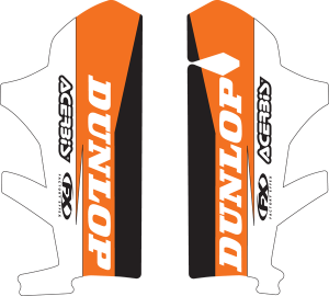 Lower Fork Guard Graphics Black, Orange, White, 2, nordicamoto.ro