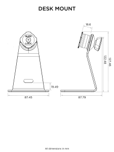 Quad Lock asztali telefon tartó – V2, 2, nordicamoto.ro