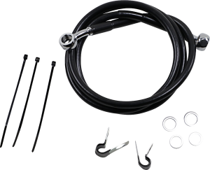 Extended Length Black Vinyl Brake Line Kit Black Oversize [+51 mm (2'')], 1, nordicamoto.ro