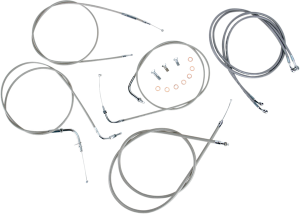 Stainless Handlebar Cable/line Kit Silver