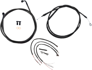 Complete Midnight Braided Handlebar Cable/brake Line Kit Black
