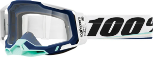 Ochelari 100% Racecraft 2 Arsham Clear/White/Blue, 1, nordicamoto.ro