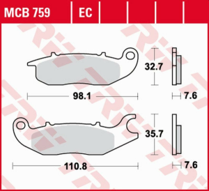 TRW Organic első fékbetétek a következő modellekhez: HONDA CBF 125 (2009–2016), CBR 125R (2004–2017), Z 125 MONKEY (2018–), RIEJU NKD 125 (2008–2010) és RS-2 125 (2006–2010), nordicamoto.ro