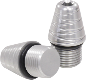 Bar End Weights Lg Anodized, Silver, 2, nordicamoto.ro
