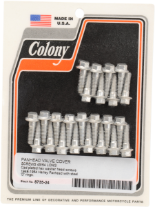 Valve Cover Screw Kit Silver