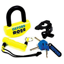 Oxford lopásgátló kábel Big Boss lakatkal, 16 mm, sárga, nordicamoto.ro