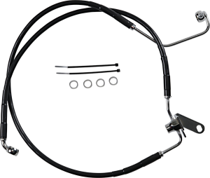 Extended Length Black Vinyl Brake Line Kit Black Oversize [+51 mm (2'')], 2, nordicamoto.ro