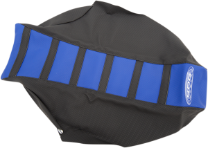6-rib Gripper Seat Cover Black, Blue, 2, nordicamoto.ro