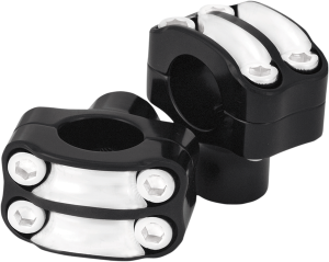 Nostalgia Handlebar Riser Black, Silver, 2, nordicamoto.ro