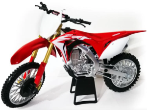 2019-es Honda CRF 450 R makett a Toy Model gyártmányában, 1:12 méretarányban, nordicamoto.ro