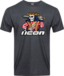 Tricou Icon Suicide King Gray M, 2, nordicamoto.ro