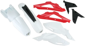 Karosszériakészlet Husq TC08–10, OE09–10, fekete, piros, fehér, nordicamoto.ro