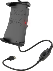 Quick-grip vízálló vezeték nélküli töltőtartó, fekete , nordicamoto.ro