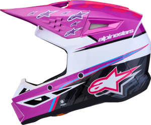 Alpinestars SM3 Falcon gyermek sisak, lila/fehér/rózsaszín, M-es méret, 5, nordicamoto.ro
