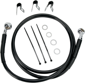 Extended Length Black Vinyl Brake Line Kit Black Oversize [+152 mm (6'')], 1, nordicamoto.ro