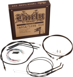 Complete Black Vinyl Handlebar Cable/line Kit For Ape Hanger Handlebars Black