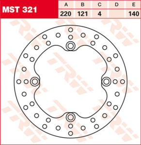 Round Fixed Brake Rotor 220-250mm Steel, 2, nordicamoto.ro