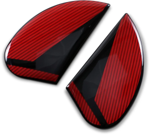 Icon Airform™ sisak oldalsó lemezei, fekete/piros, EGY MÉRET, 1, nordicamoto.ro