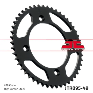 JT SPROCKETS Indukciós edzésű hátsó lánckerék, fekete cinkbevonatú, fekete, cink, 1, nordicamoto.ro
