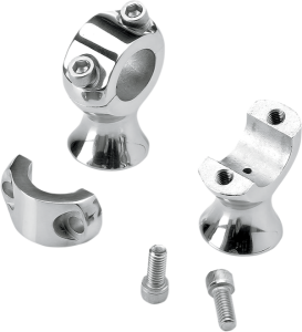 1-3/4(r) Slimline Handlebar Risers Silver, 1, nordicamoto.ro