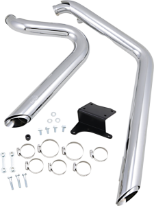 Shortshots Staggered Exhaust System Black, 2, nordicamoto.ro