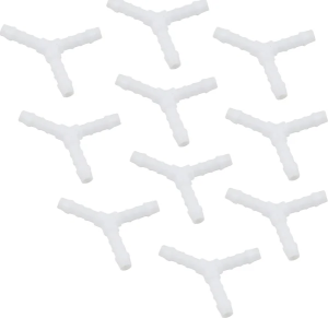 Y-connector 1/4(r) Id Pk10 White