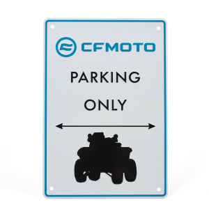 CFMOTO „ATV PARKING ONLY” díszlap – alumínium, 1, nordicamoto.ro