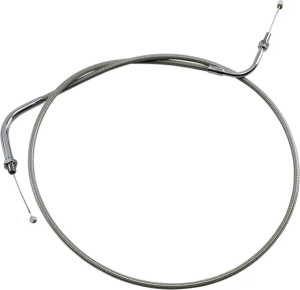 Armor Coat rozsdamentes acél fojtószelep-/alapjárati kábel cruiser motorkerékpárokhoz – Silver Standard modell, 1, nordicamoto.ro