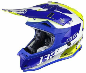 Casca JUST1 J32 PRO motoros sisak – fehér-kék-sárga, nordicamoto.ro