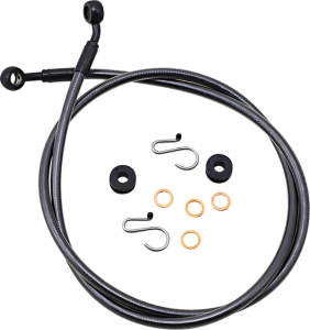Braided Front Brake Line Black Pearl Oversize [+51 mm (2'')], 1, nordicamoto.ro