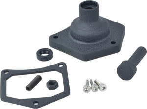 Solenoid End Cover/starter Button Black, Wrinkle