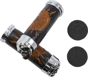 Skull Grips Black, 4, nordicamoto.ro