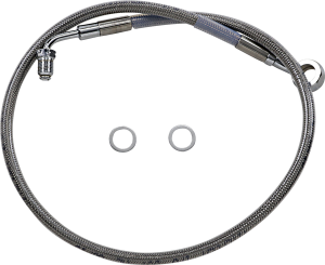 Extended Length Stainless Steel Brake Line Silver, Clear-coated Oversize [+152 mm (6'')], 1, nordicamoto.ro