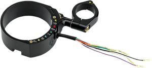 Speedometer Relocation Bracket With Easy Mount Clamp Black, Anodized